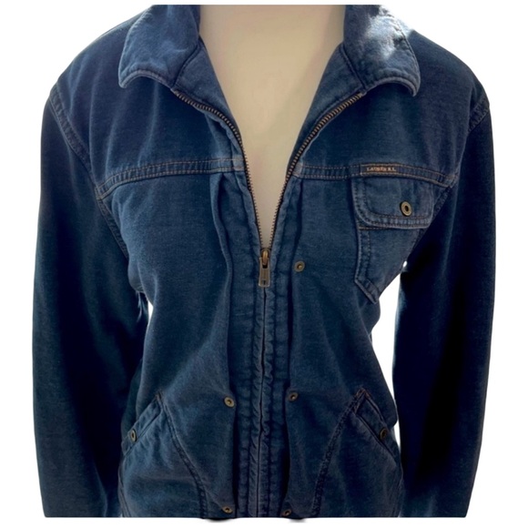 Lauren Ralph Lauren Dry Goods Supply Co Washed Knit Cropped Jacket Women’s L - Picture 3 of 12